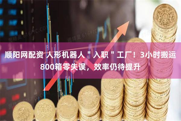 顺阳网配资 人形机器人＂入职＂工厂！3小时搬运800箱零失误，效率仍待提升